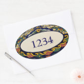 Sticker Ovale Table d'adresses ajouter des nombres (Enveloppe)