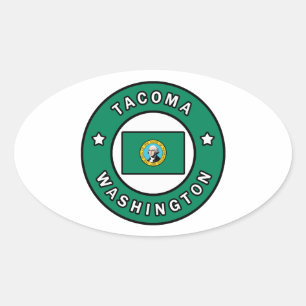 Sticker Ovale Tacoma Washington