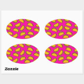 Sticker Ovale tacos roses (Feuille)