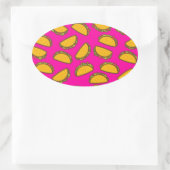 Sticker Ovale tacos roses (Sac)