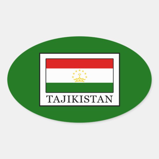 Sticker Ovale Tadjikistan (Devant)