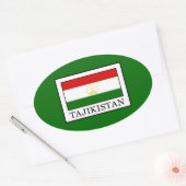 Sticker Ovale Tadjikistan (Enveloppe)