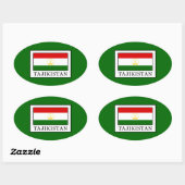 Sticker Ovale Tadjikistan (Feuille)