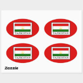 Sticker Ovale Tadjikistan (Feuille)