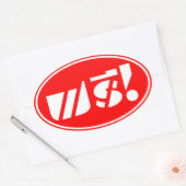 Sticker Ovale Tag de prix gratuit, ‹ Thailandais Langue Script (Enveloppe)