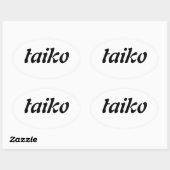 sticker ovale Taiko (Feuille)