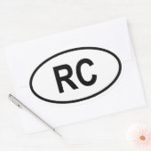 Sticker Ovale Taiwan "RC" (Enveloppe)
