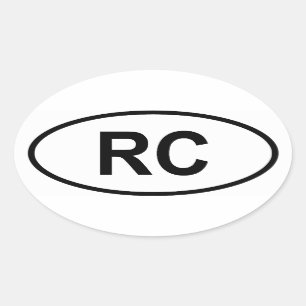 Sticker Ovale Taïwan "RC "