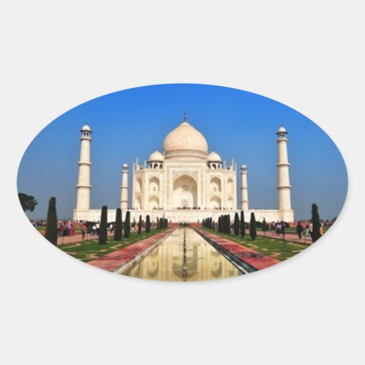 Sticker Ovale Taj Mahal (Devant)