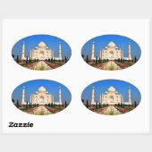 Sticker Ovale Taj Mahal (Feuille)