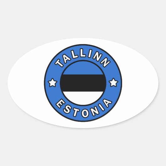 Sticker Ovale Tallinn Estonie (Devant)