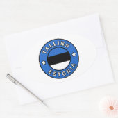 Sticker Ovale Tallinn Estonie (Enveloppe)