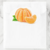 Sticker Ovale Tangérine pelée (Sac)