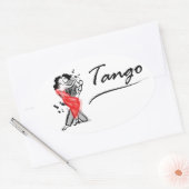 Sticker Ovale Tango dansant (Enveloppe)