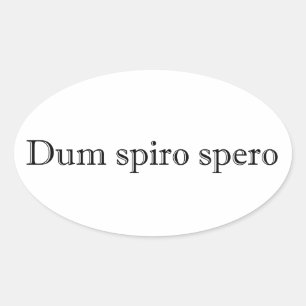 Sticker Ovale tant que je respire j'espère