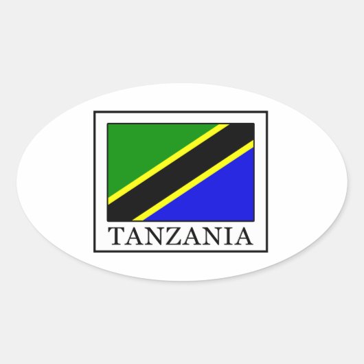 Sticker Ovale Tanzanie (Devant)