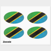 Sticker Ovale Tanzanie (Feuille)