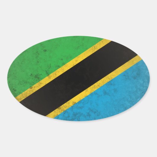 Sticker Ovale Tanzanie (Devant)