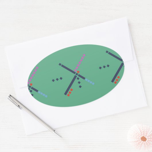 Sticker Ovale Tapis aéroport PDX (Enveloppe)