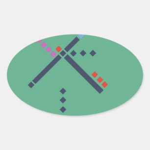 Sticker Ovale Tapis aéroport PDX