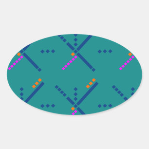 Sticker Ovale Tapis d'aéroport de Portland Orégon PDX