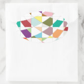 Sticker Ovale Tapisserie aux couleurs Abstraites (Sac)