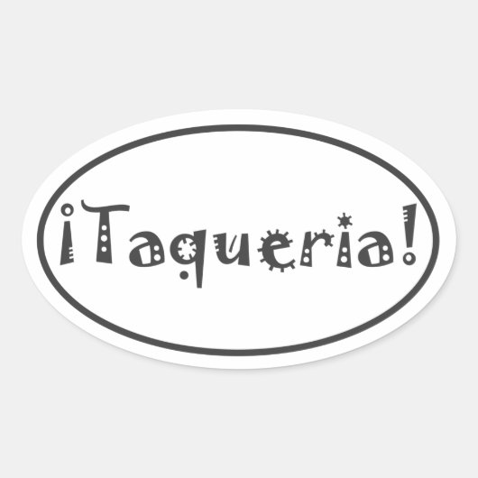 Sticker Ovale Taqueria (Devant)
