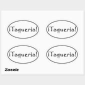 Sticker Ovale Taqueria (Feuille)