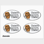 Sticker Ovale Taters gunna Tate (Feuille)