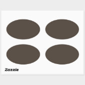 Sticker Ovale Taupe (Feuille)