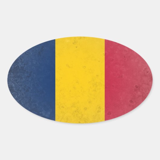 Sticker Ovale Tchad (Devant)
