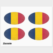 Sticker Ovale Tchad (Feuille)