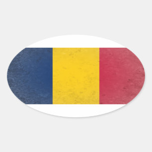 Sticker Ovale Tchad