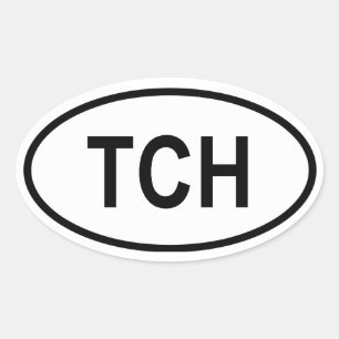 Sticker Ovale Tchad "TCH"