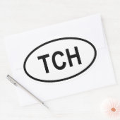 Sticker Ovale Tchad "TCH" (Enveloppe)