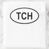 Sticker Ovale Tchad "TCH" (Sac)