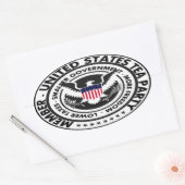 Sticker Ovale Tea Party des États-Unis (Enveloppe)