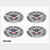 Sticker Ovale Tea Party des États-Unis (Feuille)