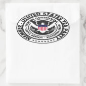Sticker Ovale Tea Party des États-Unis (Sac)