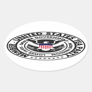 Sticker Ovale Tea Party des États-Unis