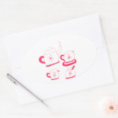 Sticker ovale Tea Time (Enveloppe)