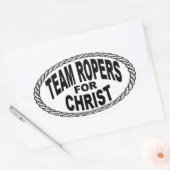 Sticker Ovale Team Ropers for Christ Euro Style (Enveloppe)
