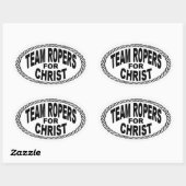 Sticker Ovale Team Ropers for Christ Euro Style (Feuille)