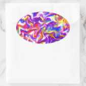 Sticker Ovale Tee teinture amusante (Sac)