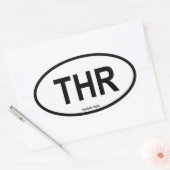 Sticker Ovale Téhéran "THR" (Enveloppe)