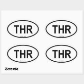 Sticker Ovale Téhéran "THR" (Feuille)