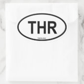Sticker Ovale Téhéran "THR" (Sac)