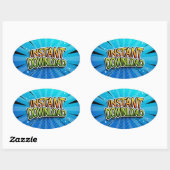 Sticker Ovale Téléchargement instantané (Feuille)