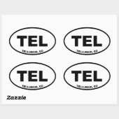 Sticker Ovale Telluride Colorado (Feuille)
