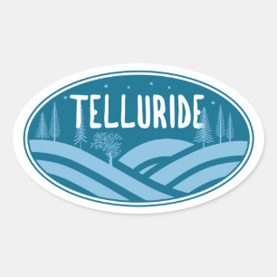 Sticker Ovale Telluride Colorado Extérieur